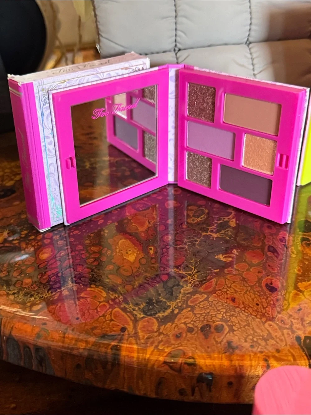 Too Faced Palette,Blush/Highlight, 3 Lip Set & Makeup bag